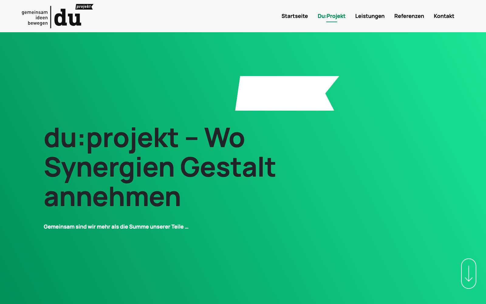 Homepage Hero Du Projekt